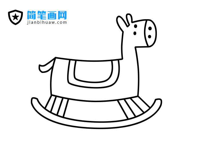 搖搖馬簡筆畫的畫法包含步驟