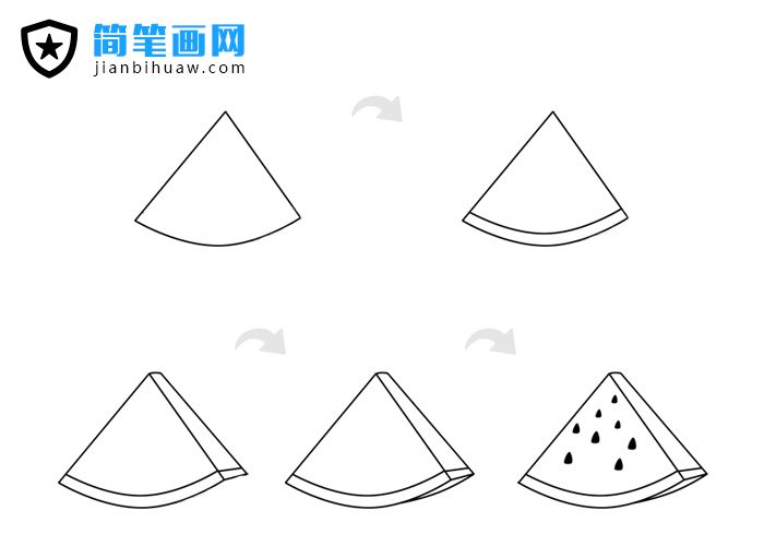 西瓜簡筆畫的畫法步驟和上色