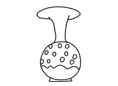 漂亮的花瓶簡筆畫圖片