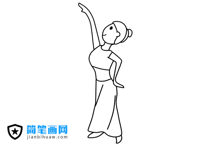 跳舞的女士簡(jiǎn)筆畫圖片