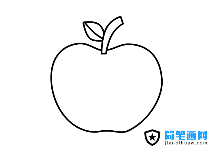 紅蘋果簡筆畫圖片