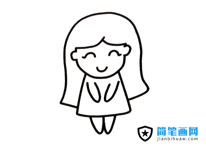 小女生簡筆畫圖片
