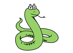 蛇的簡(jiǎn)筆畫(huà)圖片含上色