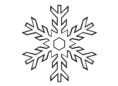 一片雪花簡筆畫圖片