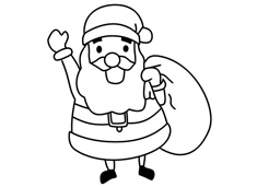圣誕老人簡筆畫圖片