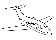 噴氣式飛機簡筆畫圖片