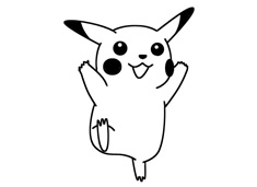皮卡丘簡筆畫圖片