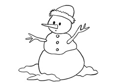 雪人簡筆畫圖片