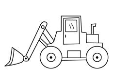 推土機(jī)簡(jiǎn)筆畫(huà)圖片