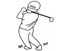 打高爾夫球的人簡(jiǎn)筆畫圖片