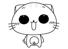 CC貓表情簡(jiǎn)筆畫圖片