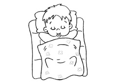 睡覺中的寶寶簡筆畫