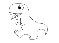 卡通小恐龍簡筆畫圖片