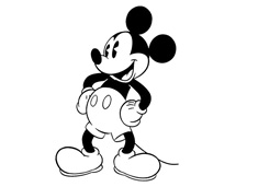 迪士尼米老鼠米奇簡筆畫圖片