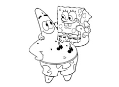 海綿寶寶派大星簡(jiǎn)筆畫圖片