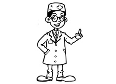 男醫(yī)生簡筆畫圖片
