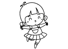 可愛(ài)小女孩的簡(jiǎn)筆畫(huà)圖片