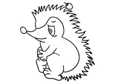 幼兒刺猬簡筆畫圖片