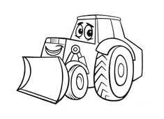 兒童卡通推土機(jī)簡(jiǎn)筆畫圖片