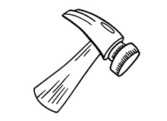 錘子簡筆畫圖片