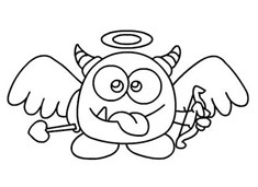 可愛小惡魔簡(jiǎn)筆畫圖片含上色