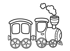 卡通小火車簡筆畫圖片