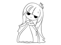 漂亮的小公主簡(jiǎn)筆畫圖片