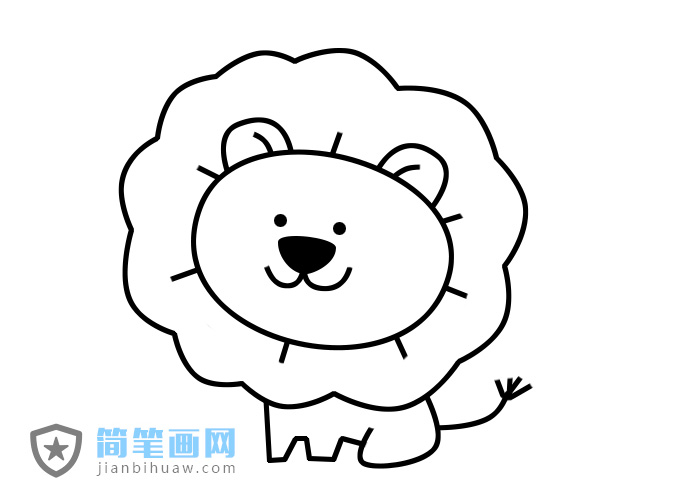 獅子簡筆畫圖片