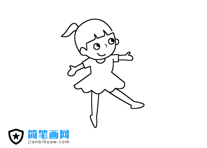 小女孩跳舞的簡(jiǎn)筆畫圖片