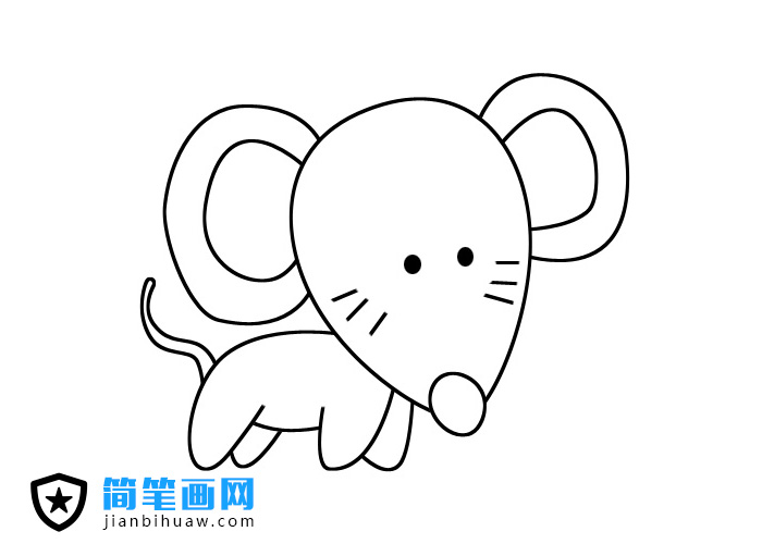 十二生肖之老鼠的簡(jiǎn)筆畫圖片