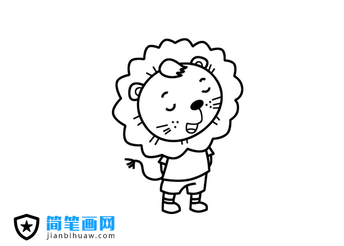 筆畫有點(diǎn)小多的獅子簡(jiǎn)筆畫包含步驟