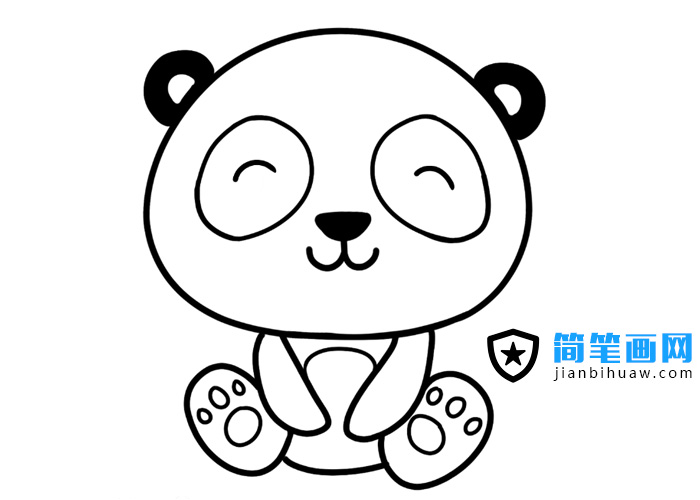 一只可愛(ài)的小熊熊簡(jiǎn)筆畫圖片