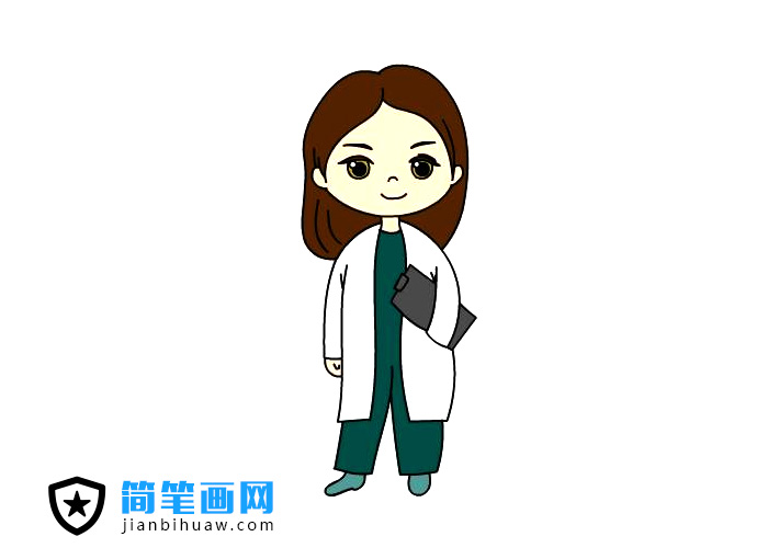 婦產科女醫(yī)生簡筆畫圖片含上色