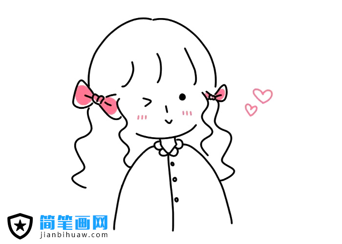 漂亮的長(zhǎng)發(fā)女生簡(jiǎn)筆畫圖片