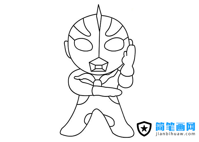 玩具奧特曼簡(jiǎn)筆畫圖片