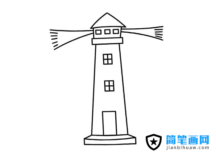 簡單的燈塔簡筆畫圖片