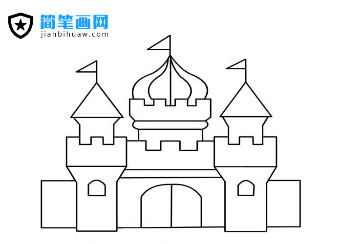 簡(jiǎn)單城堡簡(jiǎn)筆畫圖片