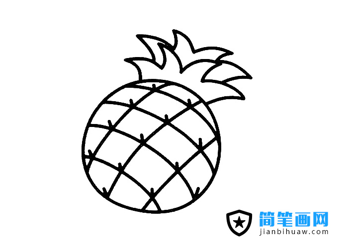 簡單的菠蘿簡筆畫圖片