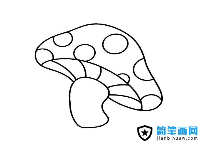 小蘑菇簡筆畫圖片