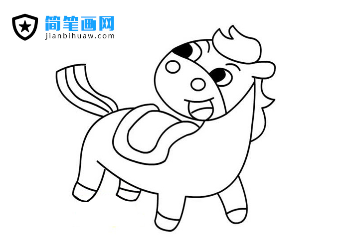 簡(jiǎn)單可愛(ài)的小馬簡(jiǎn)筆畫(huà)圖片