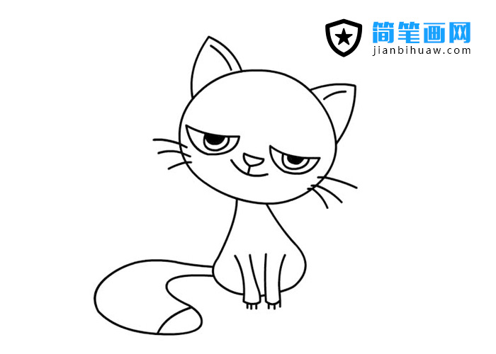 幼兒簡(jiǎn)筆畫可愛(ài)的小貓簡(jiǎn)筆畫圖片