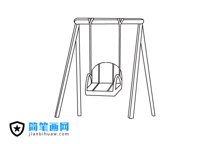 秋千簡筆畫圖片