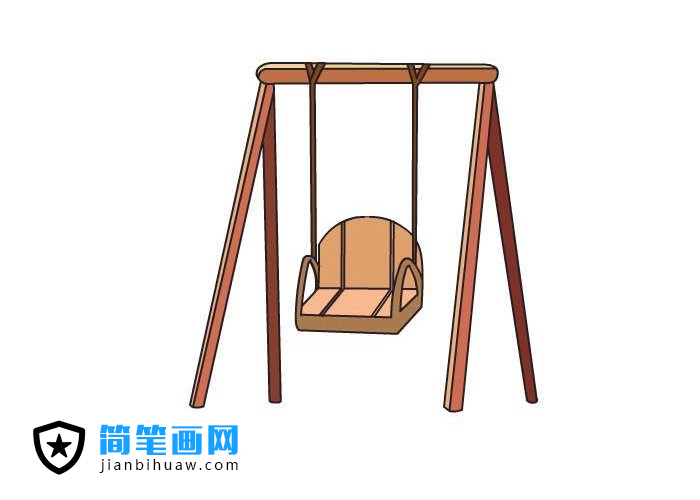 秋千簡筆畫圖片
