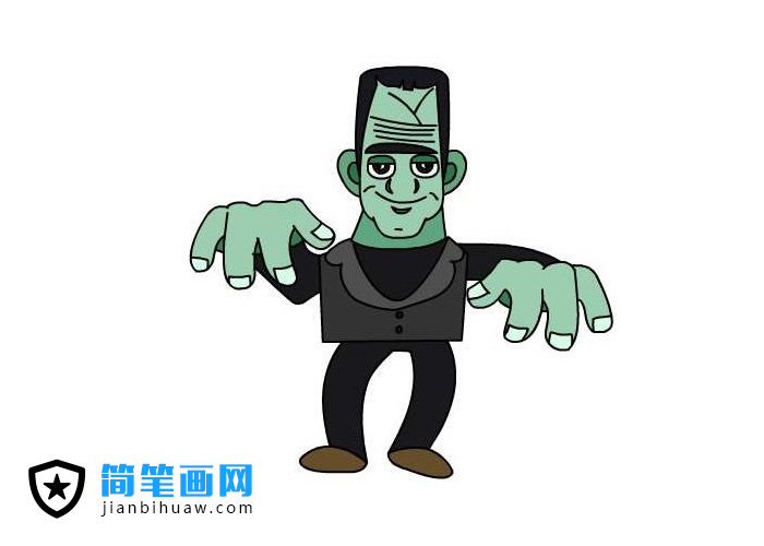 萬(wàn)圣節(jié)科技怪人簡(jiǎn)筆畫(huà)圖片