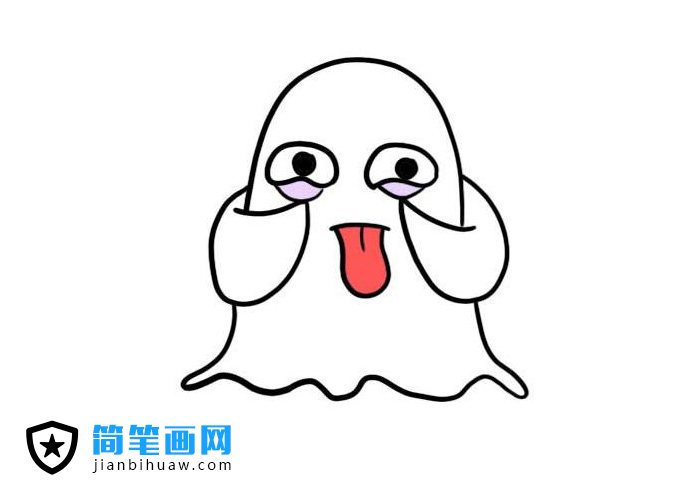 扮鬼臉的幽靈簡(jiǎn)筆畫圖片