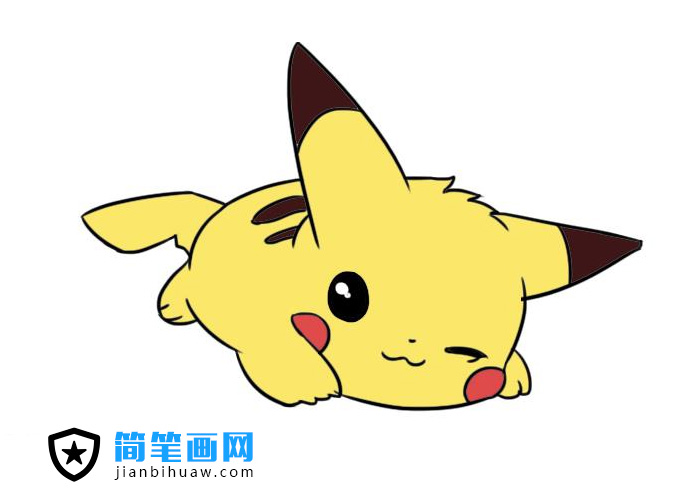 最萌的皮卡丘簡(jiǎn)筆畫(huà)圖片含上色