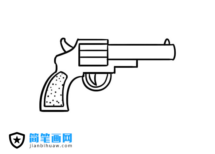簡(jiǎn)單好畫(huà)的手槍簡(jiǎn)筆畫(huà)圖片含彩色