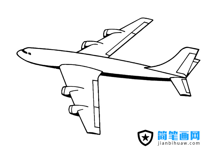 客機(jī)簡(jiǎn)筆畫圖片