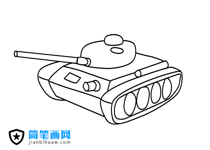 簡(jiǎn)單好畫的小坦克簡(jiǎn)筆畫圖片