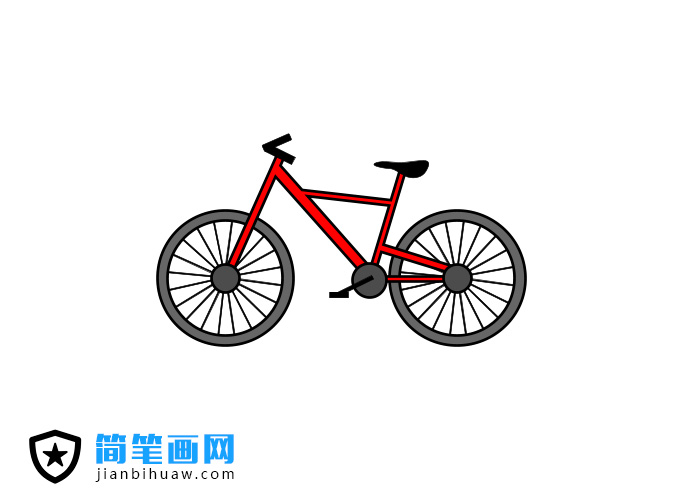 運(yùn)動(dòng)自行車(chē)簡(jiǎn)筆畫(huà)圖片